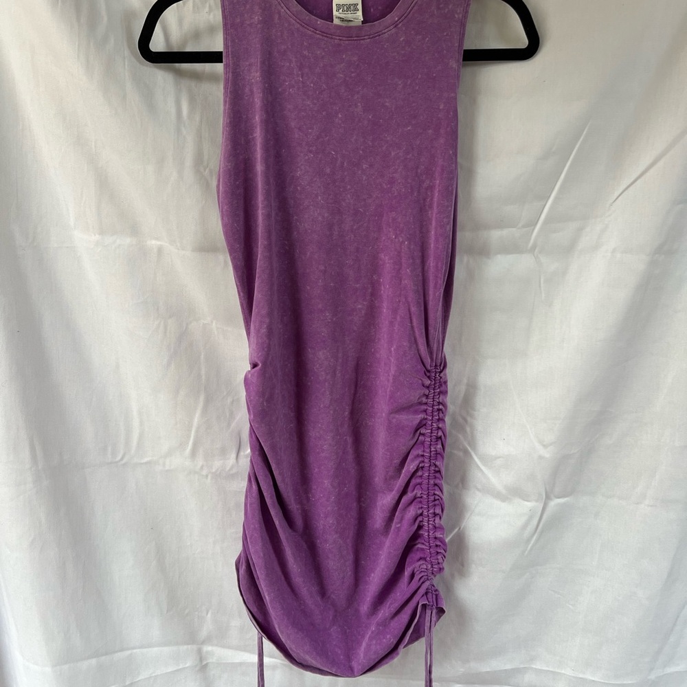 NWT PINK Purple Bodycon Dress with Ties